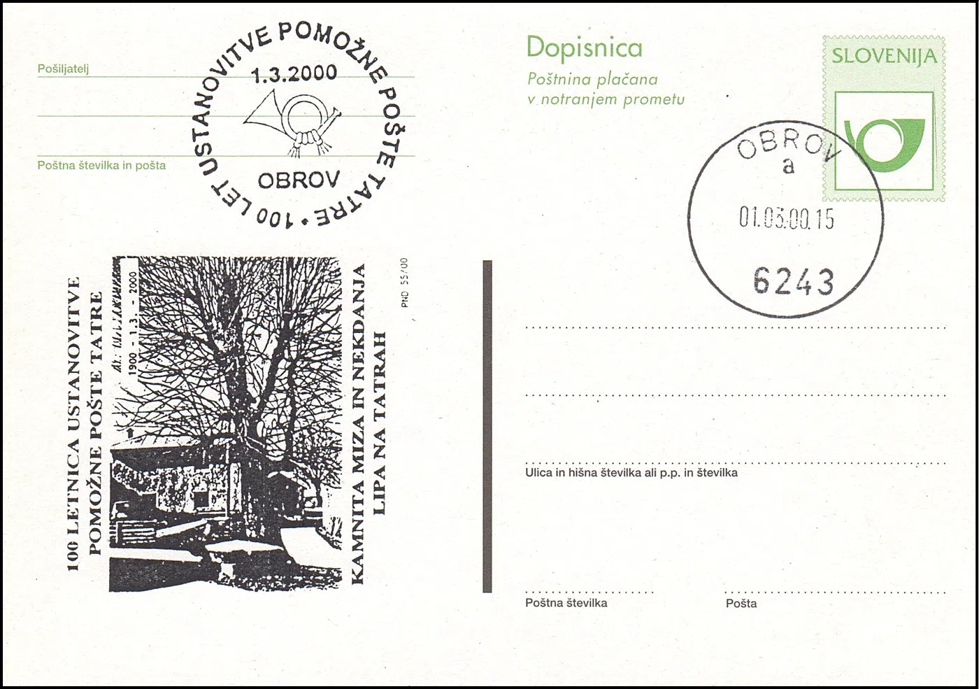 100 LET USTANOVITVE POMOŽNE POŠTE TATRE